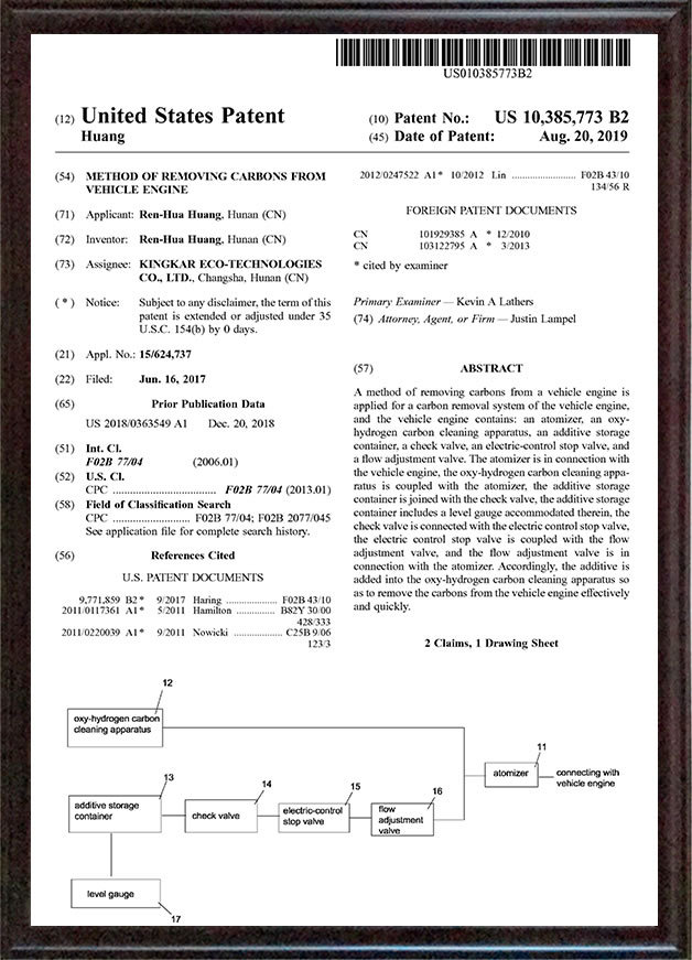 USA invention patent for double cleaning technology(new)
